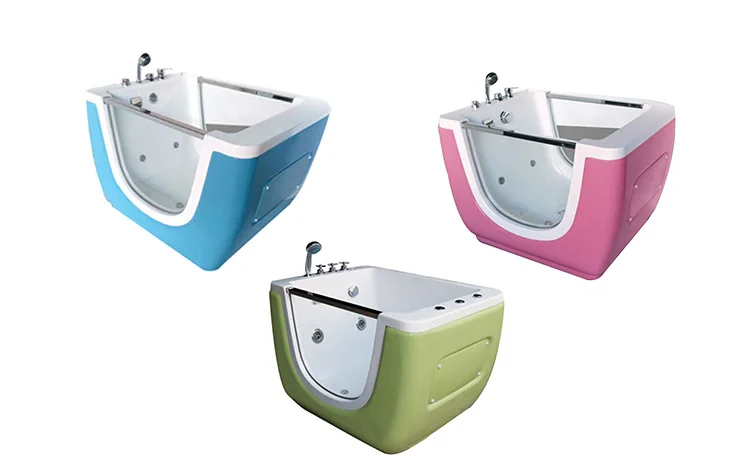 China Wholesale Baby Green Color Whirlpool Kid Spa Children Massage Freestanding Pink Bathtub Baby Bath Tub