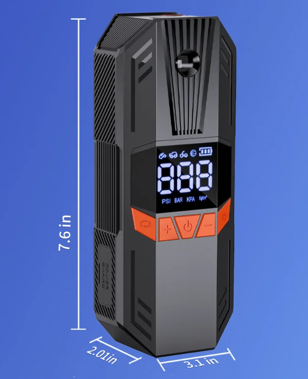 6000mAh Mini Wireless Electric Portable Rechargeable Car Air Compressor Pump Digital Tire Inflator for Car Bike Motorcycle Ball - view 5