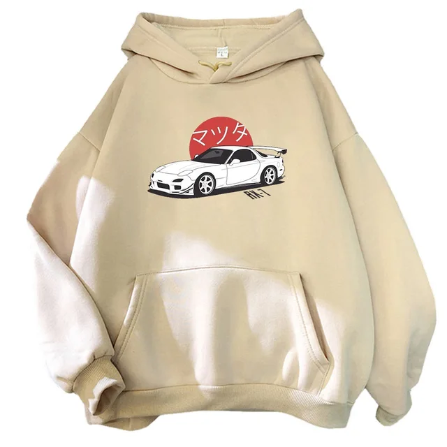 2024 Mazda RX7 Printed Hoodie Men's and Women's couple Fashion Hoodie Sweatshirt Car Culture clothing for men with logo