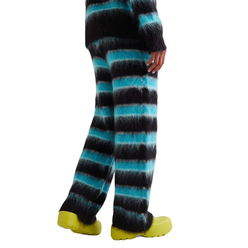 Custom Oem & Odm Men Knitted Pants & Trousers Winter Knitwear Loose