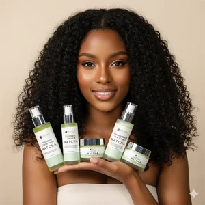 Most Popular Matcha Face Care Set glowing skin products with CE certificate