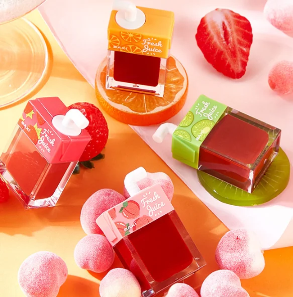 Free Sample Four Pieces Of Lip Gloss Tube Juice Box Moisturizing