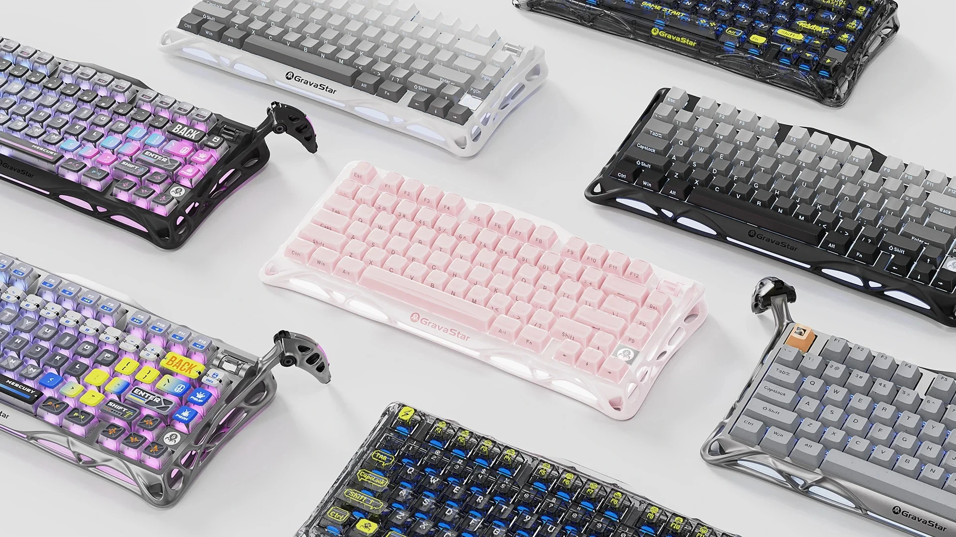 GravaStar Mercury K1 Magnesium Alloy Mechanical Keyboard 75% Layout Tri ...