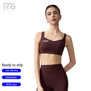 Roregal Wholesale Hot Girls Sport Yoga Bra Top Fitness Gym Bras With Chest Pad for Women Fitness