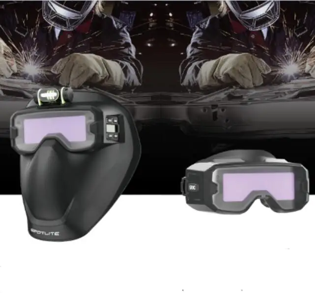 Сварочные очки с автозатемнением, шлем для автоматической сварки со светодиодной подсветкой, широкий диапазон цветов