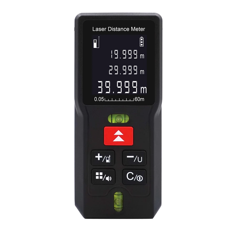 Portable High Precision 60M Laser Distance Meter Built-In Measure ...