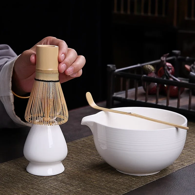 Wholesale Custom Logo Traditional Handmade Ceremony Matcha Bowl Tool Set Kit details