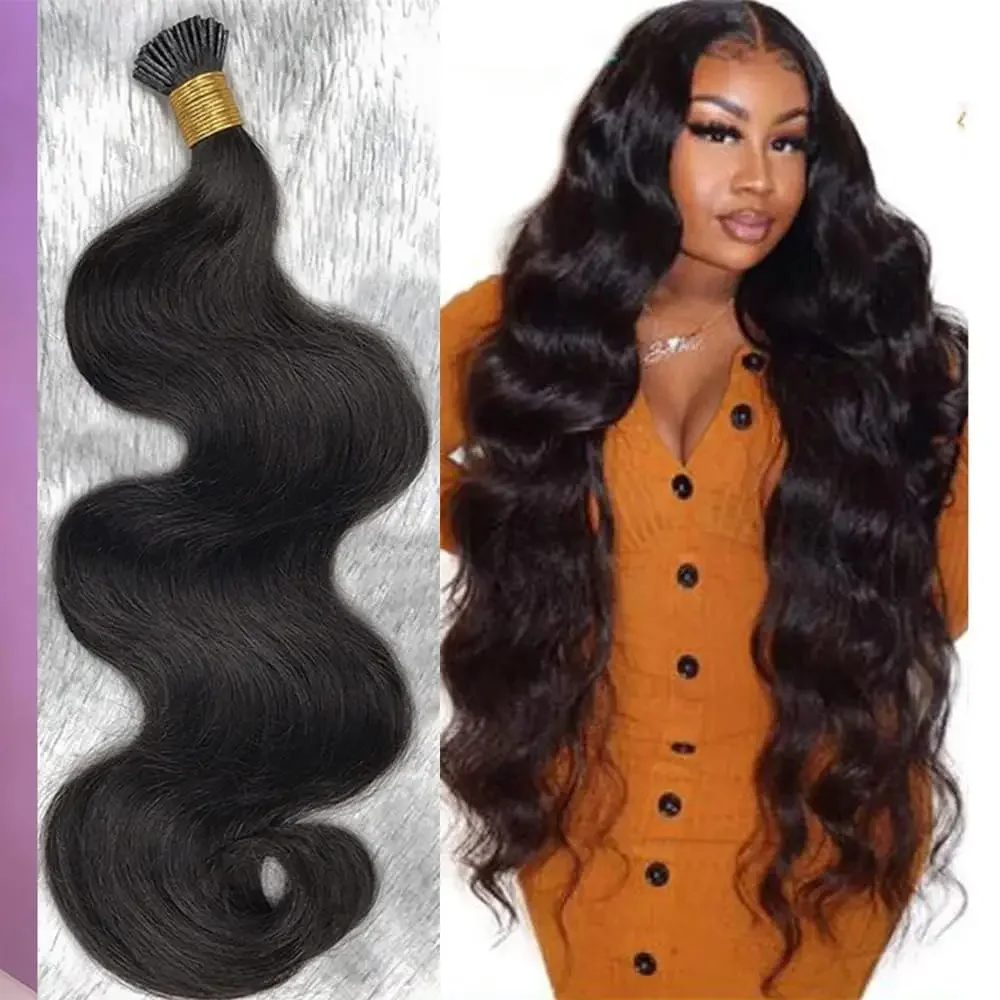 Malaysian Remy Human Hair I-tip Extensions Pre Bonded Hair_voghion.com