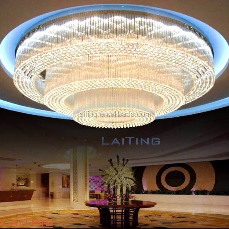 Top Quality Custom Large Project Restaurant Hotel Big Luxury Banquet Hall Ceiling Crystal Chandelier Light