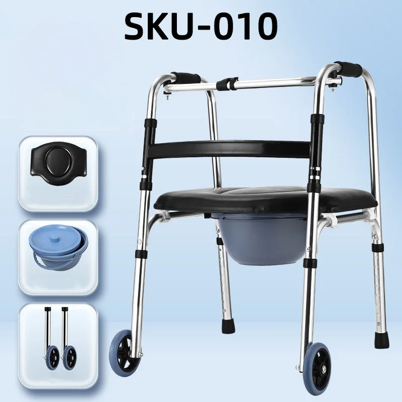 Factory Direct Sale Foldable Aluminum Alloy Walker with Wheels Walking Aids for the Disabled Direct From the Source details