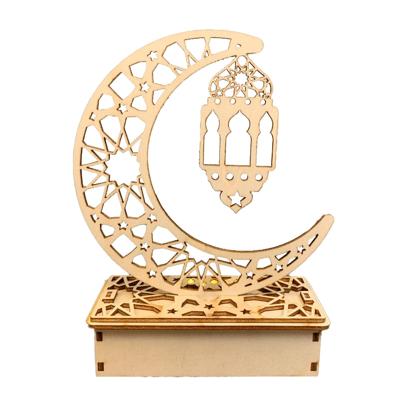 L'Islam Eid Ramadan Moubarak décorations en bois doré Suspendu Lanterne-Boules