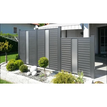 High Quality Waterproof Privacy Fence Aluminum Horizontal Slat Aluminum Fence