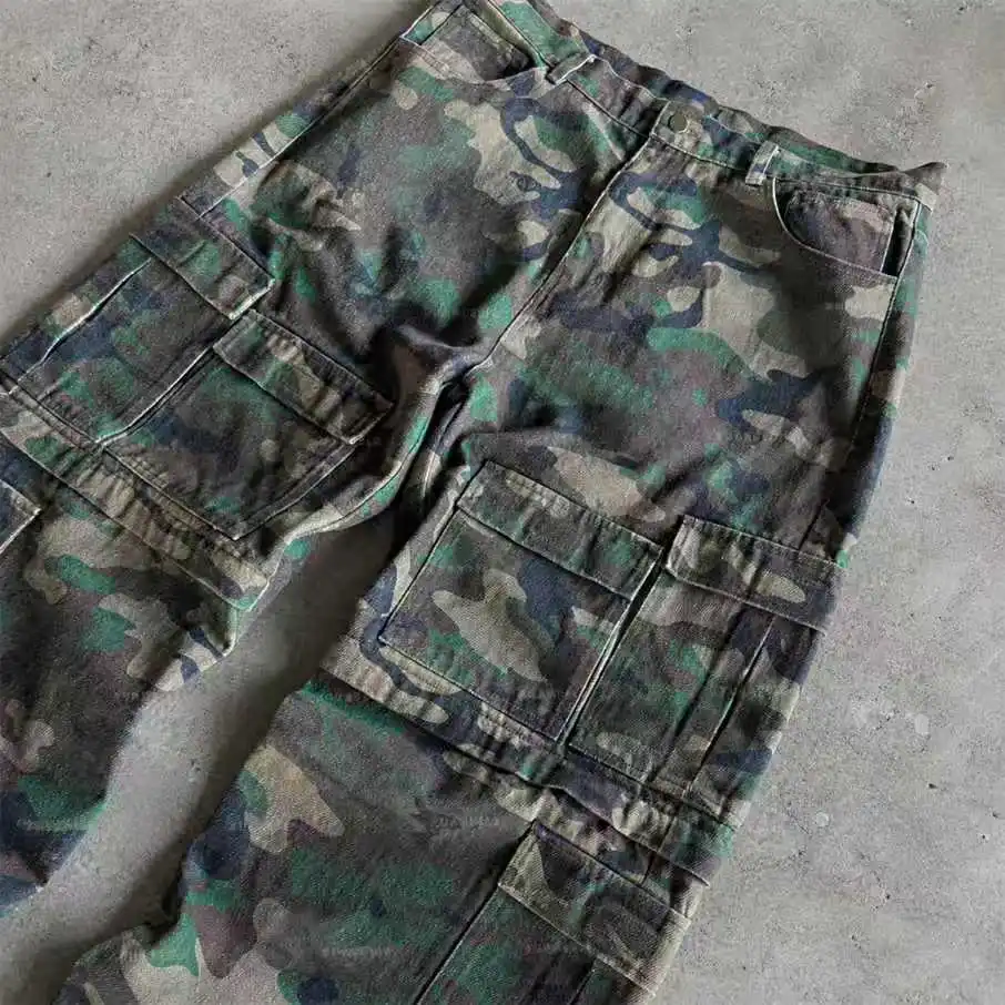 Custom Detachable Trouser Multi Pockets Convertible Tactical Jogger Shorts Men Pants Removable Workwear Baggy Camo Cargo Pants gallery 7