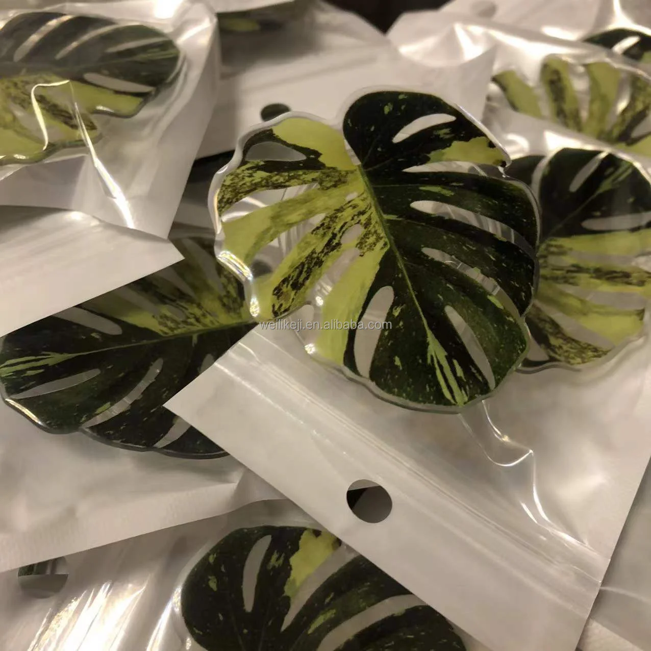 Популярная акриловая телефонная розетка Griptok, складной держатель для мобильного телефона для извлечения, подставка с изображением растений и листьев, розетка для телефона на заказ