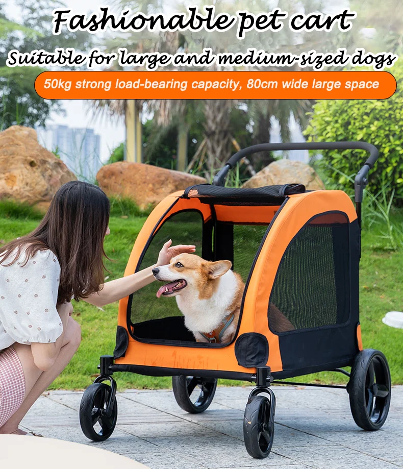 Multifunctional Pet Cart For Outdoor Travel Large Walking Dog Cat