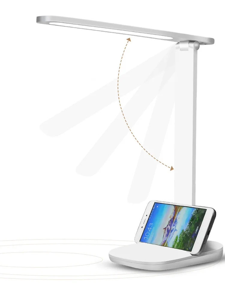 Shenzhen suppliers wholesale OEM modern foldable USB charge study mini Adjustable led desk lamp