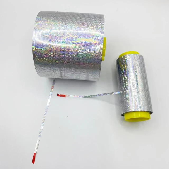 Custom Embedded Holographic Laser PET MOPP Tear Tape For Cigarette Cosmetics Sealing