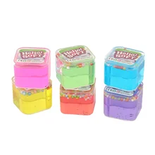 Non Toxi Educational Toy Hot Sale Diy Crystal Mud Putty Slime Toys Kids Jelly Cube Slime