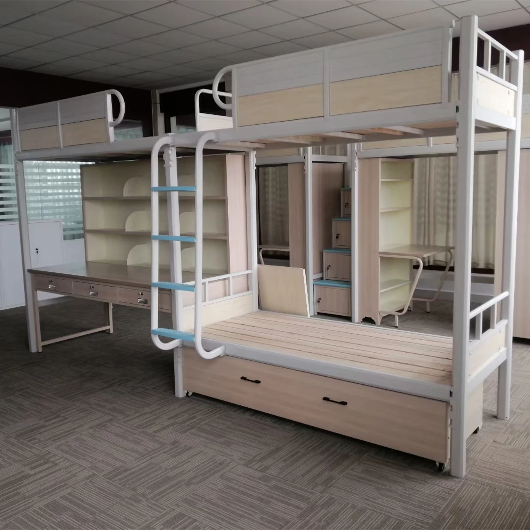Modern School Dormitory Furniture Steel made Double Bunk Bed