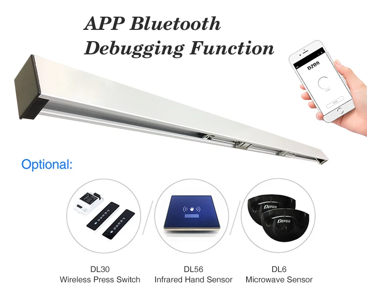 Smart Switch Access Control System Interior Automatic Magnetic Sliding Doors