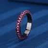 adjustable size Black Gold red corundum