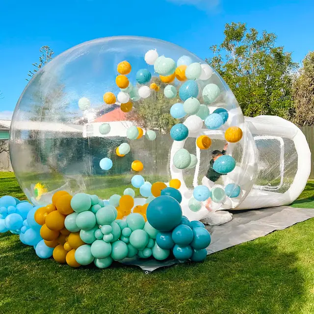 Modern Portable Transparent Bubble Balloon House Outdoor Inflatable Arch Snow Globe with Air Dancer & Blower for Sea Shipping