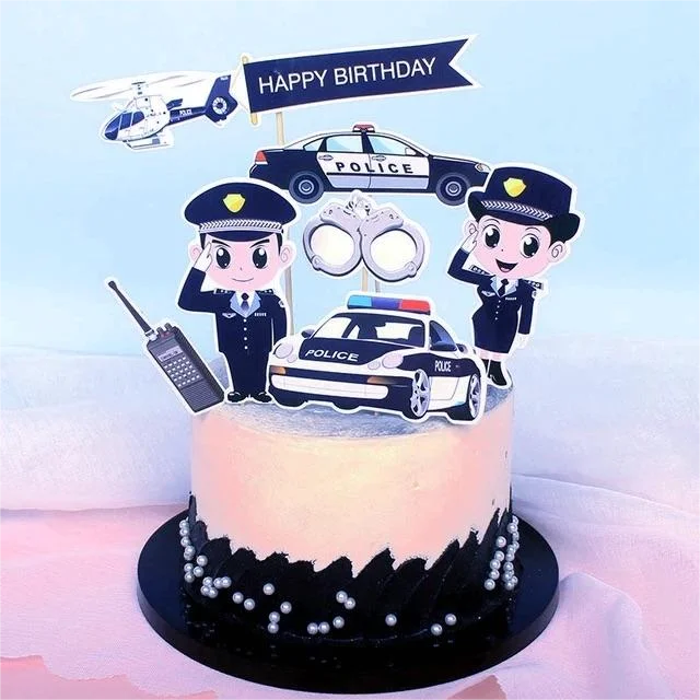 Poliziotto Decorazioni Compleanno Festoni, Happy Birthday Addobbi Striscione e Spirale Appese, Polizia Compleanno Party Banner Decorations per Ragazzo Feste A Tema Detective