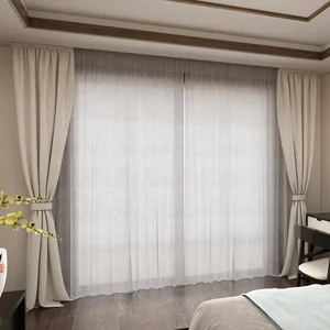 Honeymoon Factory Supply the Cheap Fabric Curtains Home Grommet Sheer Window Curtain for Living Room
