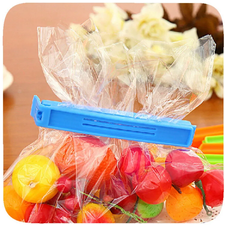 Food Bag Clips Food Bag Clips Kitchen Packaging Plastic Bags - Temu