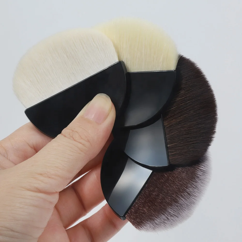 High Quality Cosmetic Powder Blush Synthetic Hair Fluffy Travel Your Own Logo Mini Black Eco Friendly Small Makeup Brush
