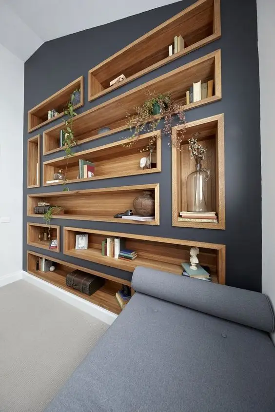 ISO 9001 Certificate Wooden High Bookshelf Modern Design Display Bookcase