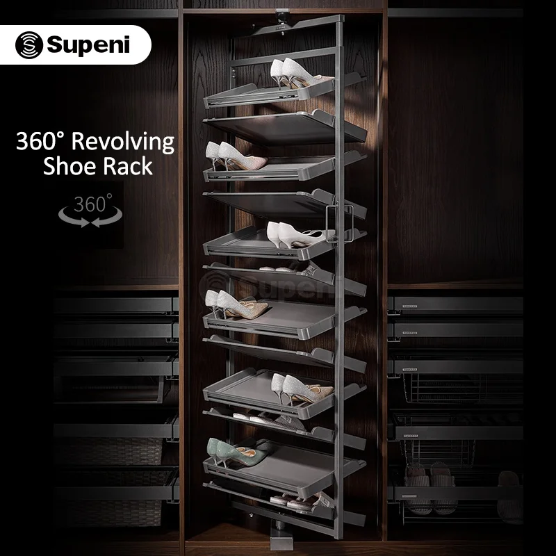 Supeni 2022 Exclusive Design Hot Sale Shoe Rack Multifunctional 360 Degree  Rotating Adjustable
