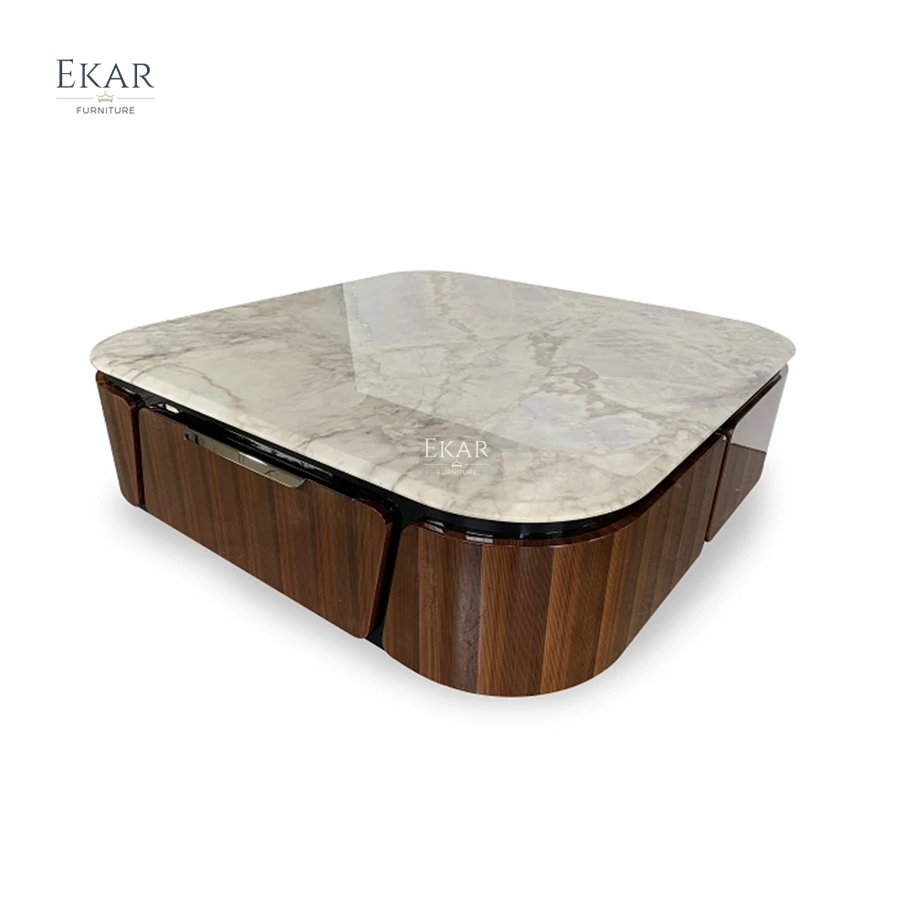 Exquisite Victorian Marble Coffee Table for Elegant Living