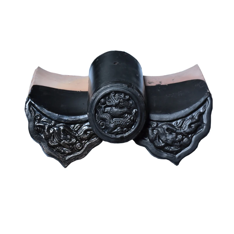 Chinese Traditional Pavilion With Ceramic Antique Black Clay Roof Tiles