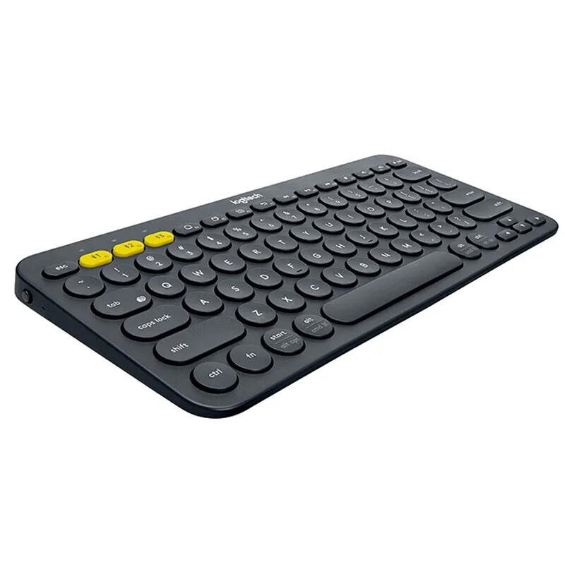 Logitech Round Button Keyboard Black Slim Round Keycap Logitech K380 Wireless Computer Keyboard Multi ...