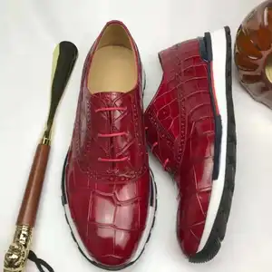 New Arrivals Men's Casual Shoes Luxury Brand Shoes Men Customize Pure crocodile Genuine Leather Fashion Sneakers for Men