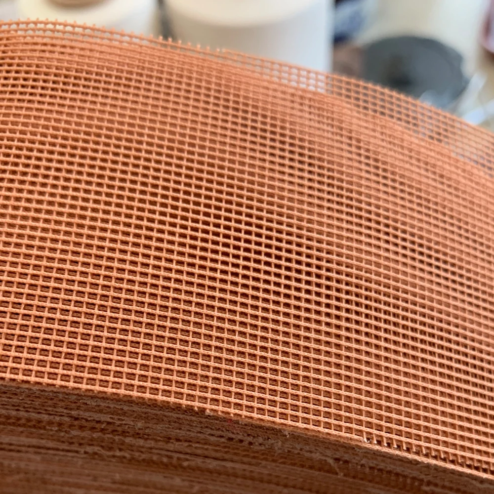 Dipped Coated Woven Polyester Grid Mesh Fabric for Rubber Hose / Tube