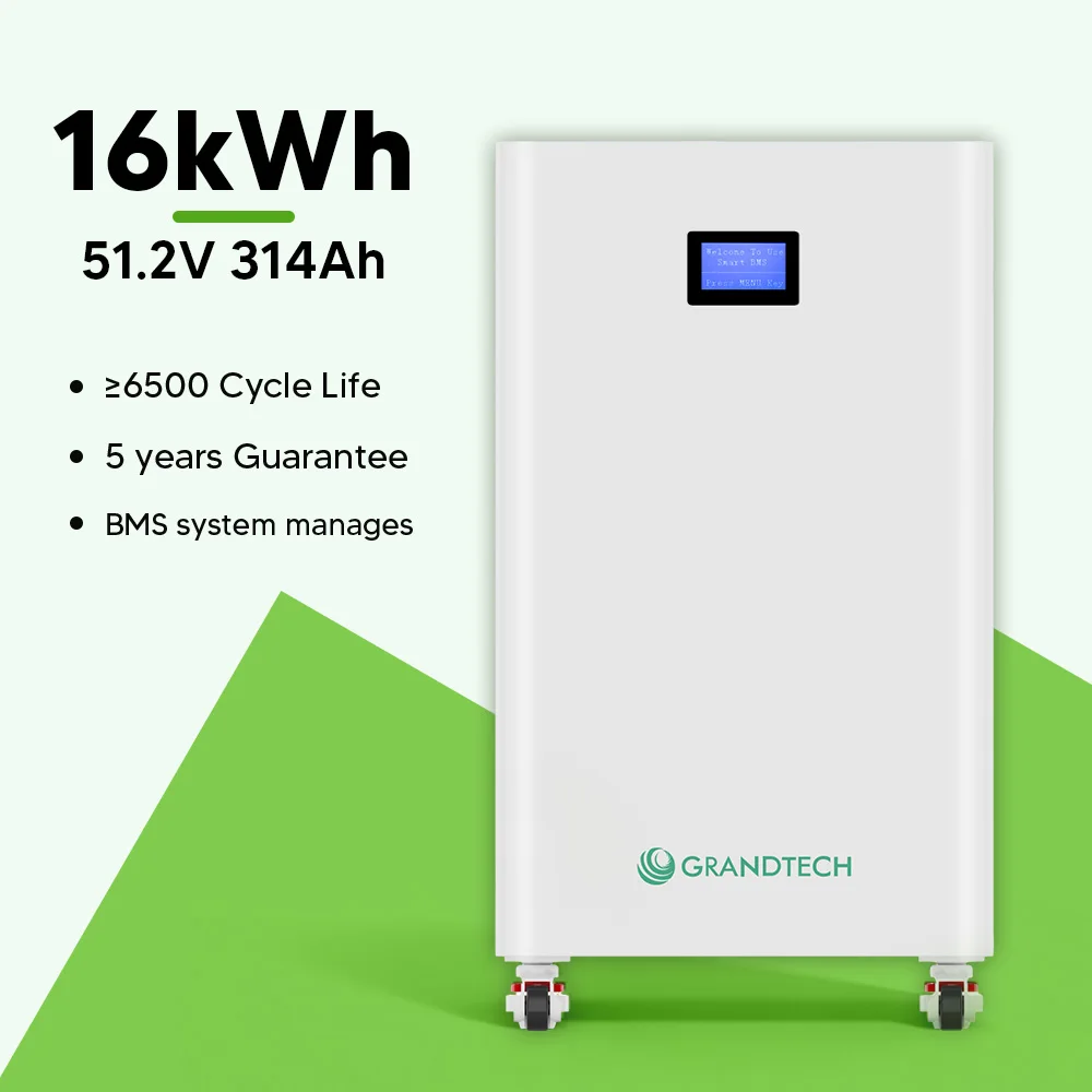 Garantía de 10 años: batería de 10 kWh, 15 kWh, 16 kWh y 20 kWh, de 48 V y tecnología LiFePO4; batería de ion-litio tipo 'Power Wall' para almacenamiento energético doméstico
