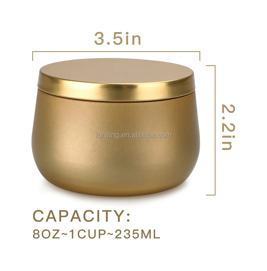 DIY Candle Can Set 8 oz Color Containers Jars Metal Candle Tins Box For Candle Making Storage Candy Gifts factory