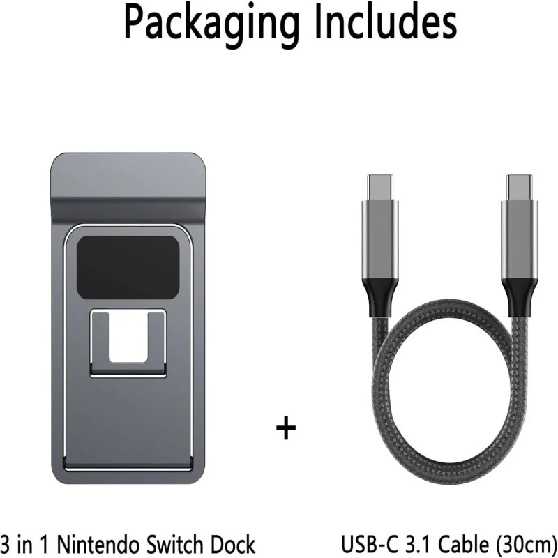 Switch 2 Dock Station Stand HDMI 4K 60hz PD100W USB3.0 Mobile Phone Stand 3 in 1 Type C Hub