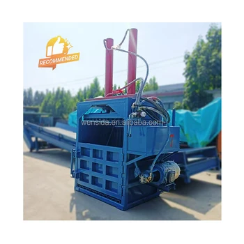 Agricultural film waste paper plastic woven bag carton hydraulic strapping baler household garbage compression strapping