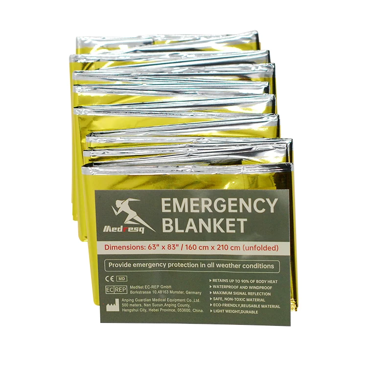 Medresq Factory Direct Sale Reflective Insulation Emergency Blankets Folding Thermal Blanket Hypothermia Blanket