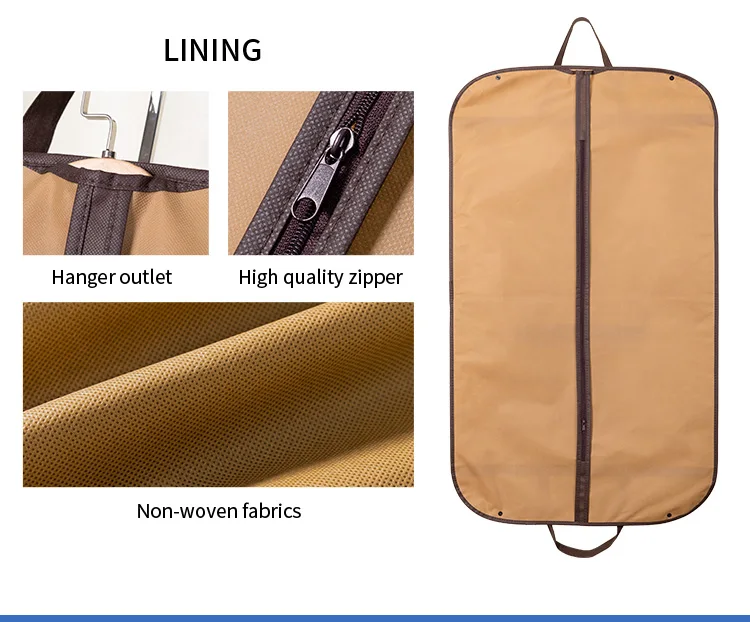 Custom Print Colour Logo Cheap Non Woven Foldable Reusable Garment Pack