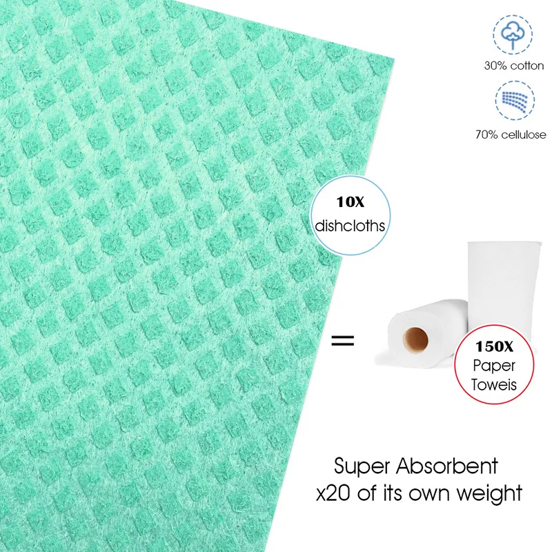 Ds2186 Microfiber Dish Cloth Cleaning Rags Reusable Paper Towels