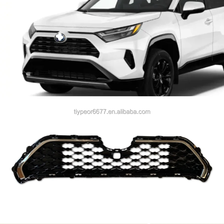 product tiypeor for toyota rav4  2019   2023 2020 2021 2022limited with camera meshed front grille upper lower bumper grille badge slot-2