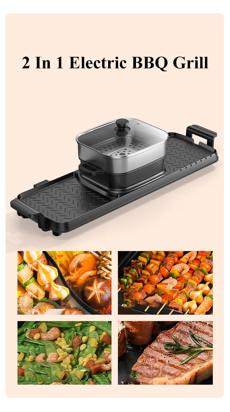 Multi Function Kebab Grill Pan Standing Outdoor Smokeless Bbq Electric ...