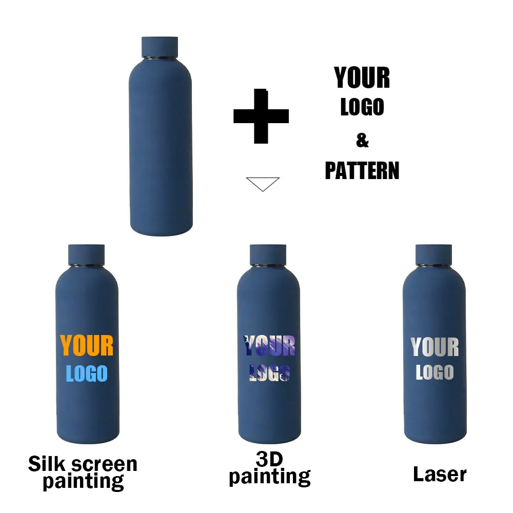 Water Bottle Vendors 500ml Double Wall Insulated Rubber Paint Water