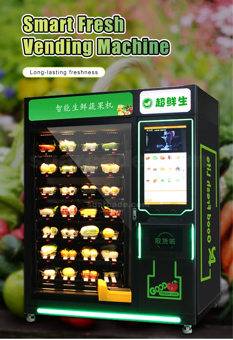 Fresh Fruit Salad Vending Machine - Frozen Smoothie Maker