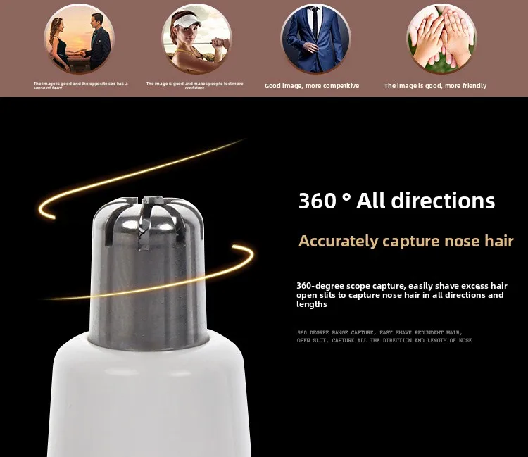 ANBOLIFE Compact Portable Electric Nose Hair Trimmer with Durable Plastic for Household Use