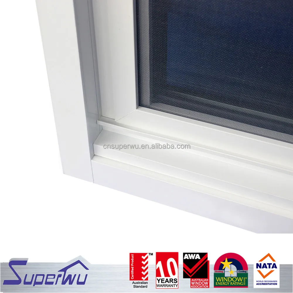 NFRC Certified Energy-Saving impact glass Double Glazed Aluminum Frame awning Windows